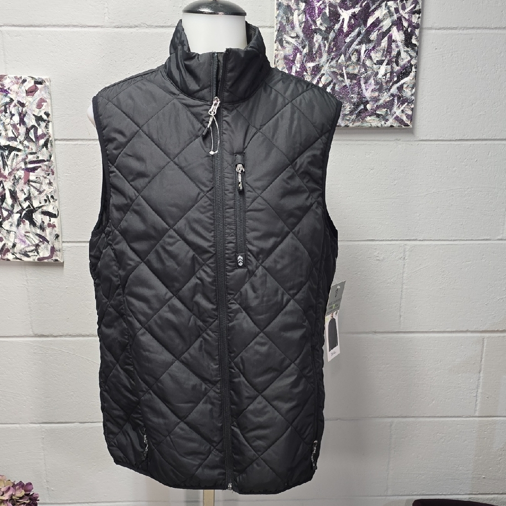 Free Country Quilted Black Men's Vest